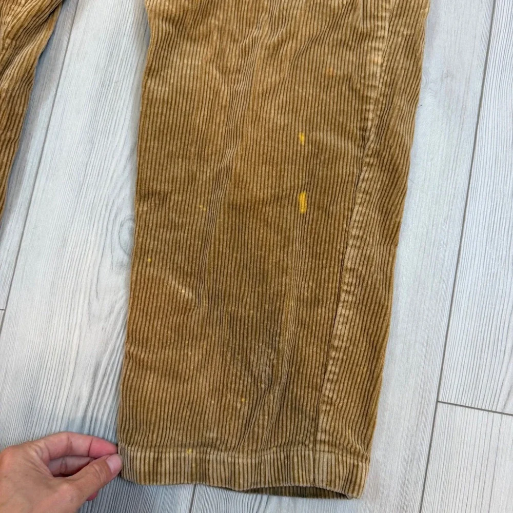 Polo Ralph Lauren Andrew Pant Mens 30x28 Tan Corduroy Pleated Straight Leg Pant